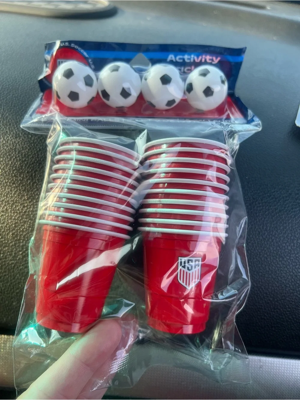 FIFA WORLD CUP table tennis balls and Shot Glass  Activity Set